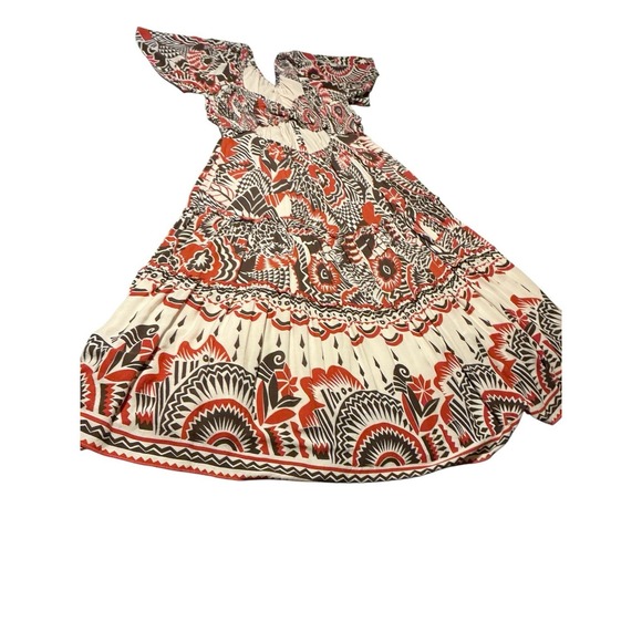 Anthropologie By Anthropologie Tiered Maxi Dress Open Back Boho Plus Size 3x - Picture 15 of 16